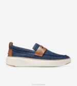 alferes azul stitchlite-tan britânico calçados 8Z8F322 homens Cole Haan mocassim penny topspin grandpro