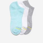 azul-branco-cinza acessórios 8Z8F516 mulheres Cole Haan zerogrand 3 pares de meias forro