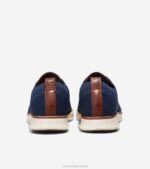 azul marinho costurado marfim calçados 8Z8F428 homens Cole Haan zerogrand ponta de asa oxford - Image 4