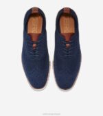 azul marinho costurado marfim calçados 8Z8F428 homens Cole Haan zerogrand ponta de asa oxford - Image 5