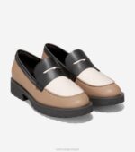 bétula bege-marfim-preto calçados 8Z8F245 mulheres Cole Haan mocassim de genebra - Image 5