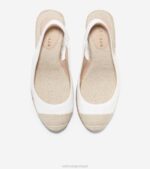 branco natural calçados 8Z8F33 mulheres Cole Haan espadrille cloudfeel slingback cunha - Image 4
