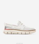branco-papoula vermelho calçados 8Z8F17 mulheres Cole Haan 4. sapato de barco de regata zerogrand