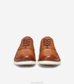 bronzeado britânico calçados 8Z8F395 homens Cole Haan zerogrand ponta de asa oxford - Image 2