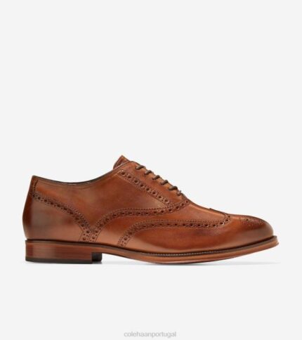 bronzeado britânico calçados 8Z8F431 homens Cole Haan clássicos modernos wingtip oxford