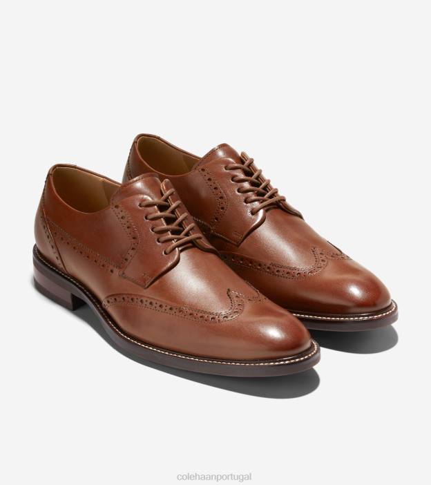 bronzeado britânico calçados 8Z8F463 homens Cole Haan Warren ponta de asa oxford - Image 5