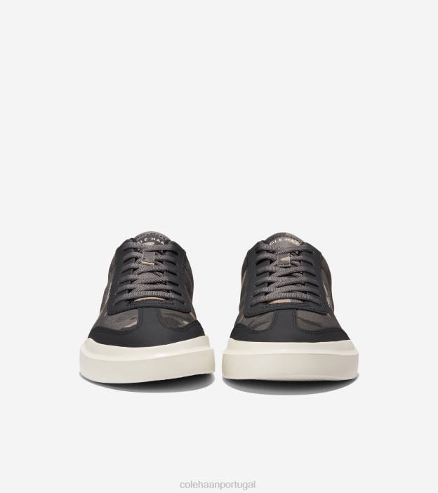 camuflagem de pavimento preto-escuro calçados 8Z8F347 homens Cole Haan Tênis bico fino em canvas grandpro rally - Image 2