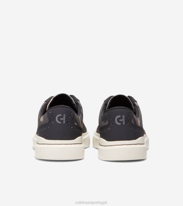 camuflagem de pavimento preto-escuro calçados 8Z8F347 homens Cole Haan Tênis bico fino em canvas grandpro rally - Image 3