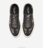 camuflagem de pavimento preto-escuro calçados 8Z8F347 homens Cole Haan Tênis bico fino em canvas grandpro rally - Image 4