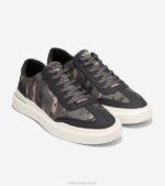 camuflagem de pavimento preto-escuro calçados 8Z8F347 homens Cole Haan Tênis bico fino em canvas grandpro rally - Image 5