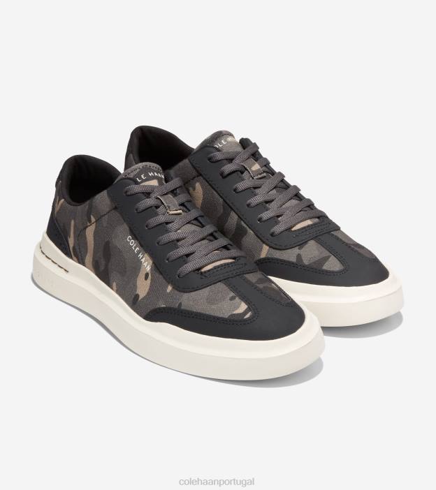 camuflagem de pavimento preto-escuro calçados 8Z8F347 homens Cole Haan Tênis bico fino em canvas grandpro rally - Image 5