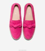 camurça pavão rosa calçados 8Z8F224 mulheres Cole Haan espadrille com nó cloudfeel - Image 4
