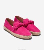 camurça pavão rosa calçados 8Z8F224 mulheres Cole Haan espadrille com nó cloudfeel - Image 5
