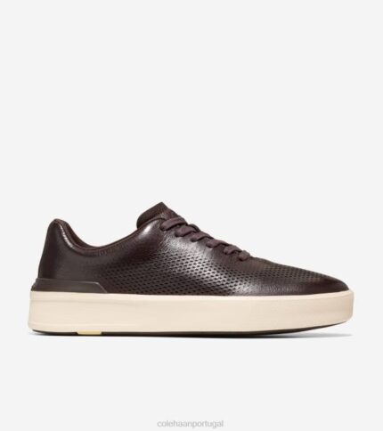 chocolate escuro-marfim-syrah calçados 8Z8F480 homens Cole Haan sapatilha laser grandpro crew