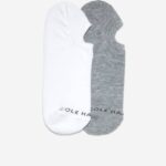 cinza-branco acessórios 8Z8F606 homens Cole Haan 2 pares de meias forro