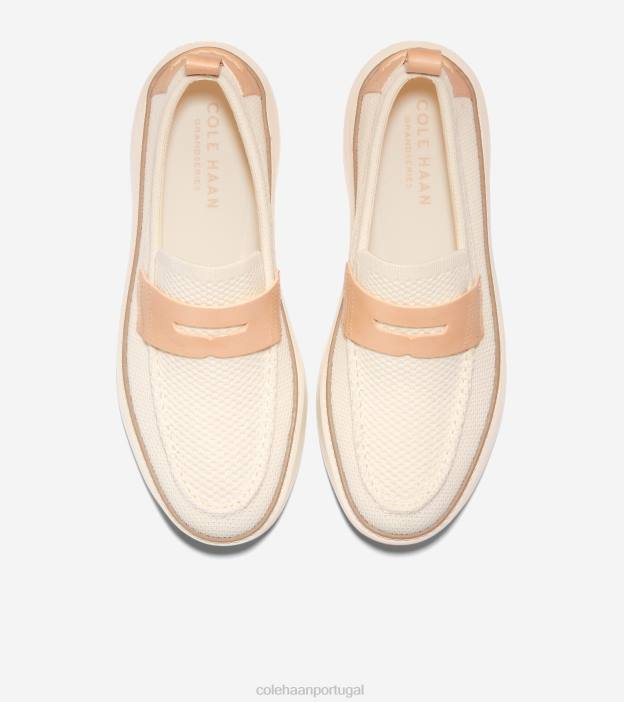 costura bege marfim-cevada calçados 8Z8F318 homens Cole Haan mocassim penny topspin grandpro - Image 4