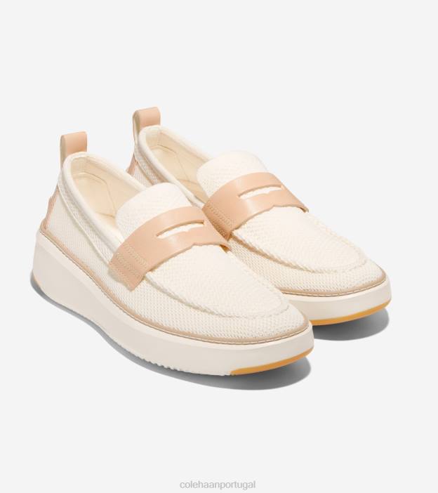 costura bege marfim-cevada calçados 8Z8F318 homens Cole Haan mocassim penny topspin grandpro - Image 5