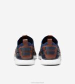 costura de peônia de tinta azul marinho calçados 8Z8F418 homens Cole Haan sapatilha tecido grandmotion - Image 3
