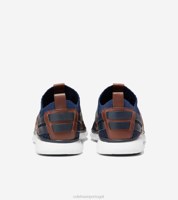 costura de peônia de tinta azul marinho calçados 8Z8F418 homens Cole Haan sapatilha tecido grandmotion - Image 3