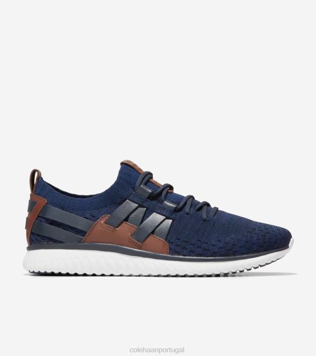 costura de peônia de tinta azul marinho calçados 8Z8F418 homens Cole Haan sapatilha tecido grandmotion - Image 1