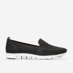costura preta calçados 8Z8F122 mulheres Cole Haan mocassim zerogrand