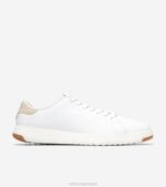 couro branco óptico calçados 8Z8F147 mulheres Cole Haan tênis grandpro