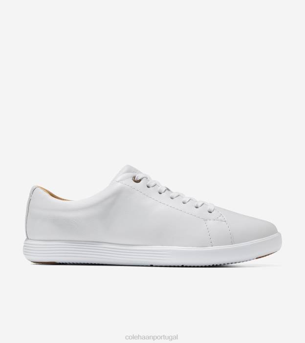 couro branco óptico calçados 8Z8F89 mulheres Cole Haan grande tênis crosscourt - Image 1