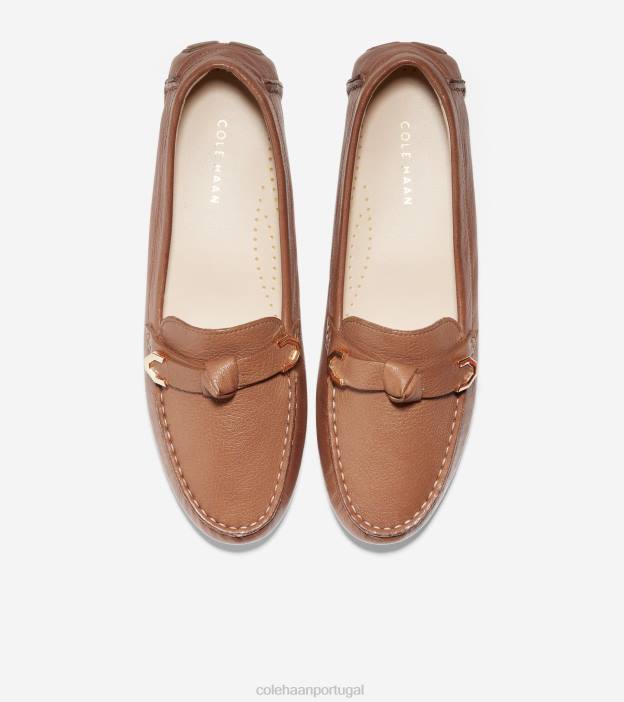 couro de pecan calçados 8Z8F69 mulheres Cole Haan Evelyn Bow driver - Image 2