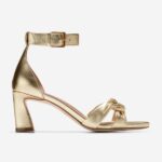 couro dourado calçados 8Z8F181 mulheres Cole Haan sandália trançada adela