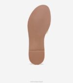 couro dourado calçados 8Z8F63 mulheres Cole Haan sandália com logo flynn - Image 7