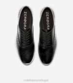 couro preto calçados 8Z8F156 mulheres Cole Haan zerogrand ponta de asa oxford - Image 2