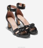 couro preto calçados 8Z8F182 mulheres Cole Haan sandália trançada adela - Image 6