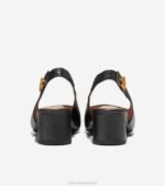 couro preto calçados 8Z8F221 mulheres Cole Haan a bomba slingback de 45 mm - Image 3