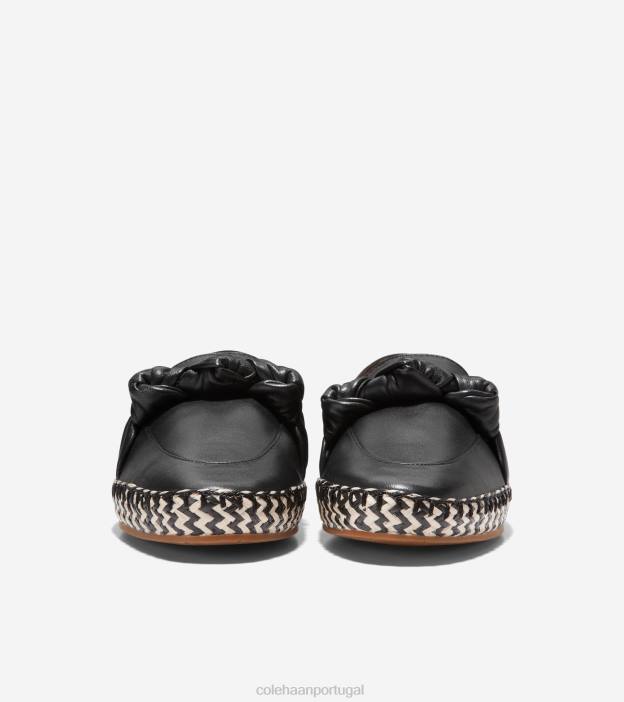 couro preto calçados 8Z8F223 mulheres Cole Haan espadrille com nó cloudfeel - Image 2