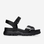 couro preto calçados 8Z8F84 mulheres Cole Haan sandália cruzada zerogrand