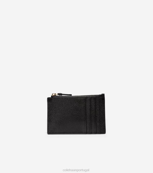 couro_preto_seixo_acessorios_8z8f491_mulheres_cole_haan_porta_cartoes_grandseries_com_fecho_de_correr.jpg couro preto seixo acessórios 8Z8F491 mulheres Cole Haan porta-cartões grandseries com fecho de correr - Image 1