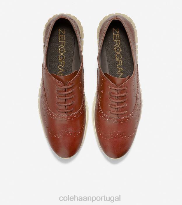couro woodbury marfim calçados 8Z8F154 mulheres Cole Haan zerogrand ponta de asa oxford - Image 4