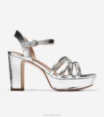 espeto de prata calçados 8Z8F158 mulheres Cole Haan sandália plataforma grove