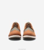 folha de chá de pecan trufa bronzeada calçados 8Z8F410 homens Cole Haan sapato de golfe original grande - Image 2