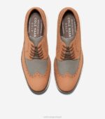 folha de chá de pecan trufa bronzeada calçados 8Z8F410 homens Cole Haan sapato de golfe original grande - Image 4