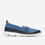 malha ótica branca em malha azul calçados 8Z8F133 mulheres Cole Haan 4. mocassim zerogrand