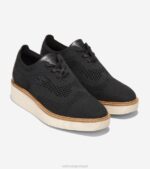 marfim costurado preto calçados 8Z8F216 mulheres Cole Haan originalgrand platform wingtip oxford - Image 6