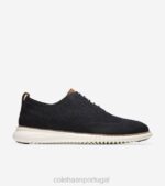 marfim costurado preto calçados 8Z8F275 homens Cole Haan 2.zerogrand wingtip oxford