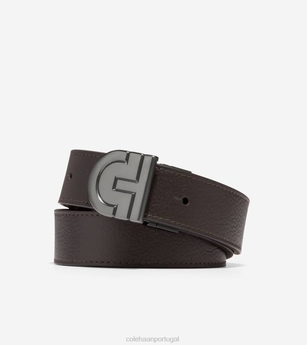 marrom preto acessórios 8Z8F571 homens Cole Haan ch logo reversível cinto 32mm - Image 1