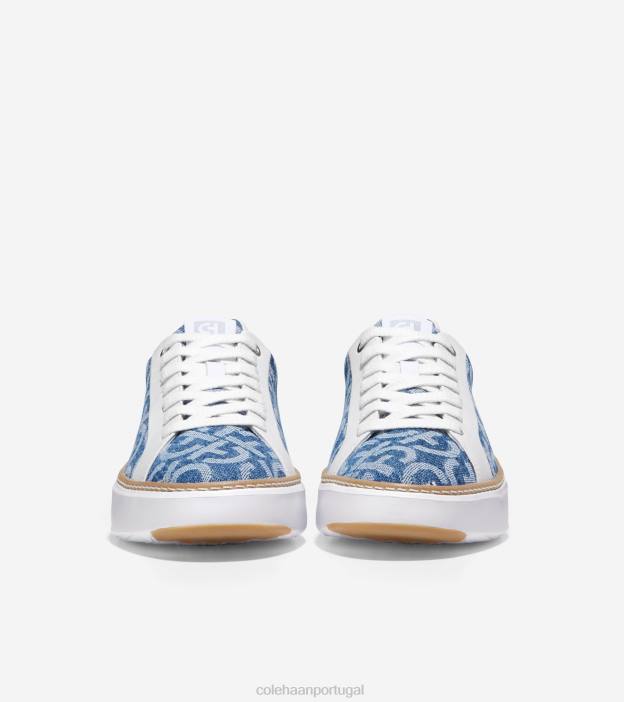 monograma denim jacquard-óptico branco calçados 8Z8F23 mulheres Cole Haan tênis grandpro topspin - Image 2