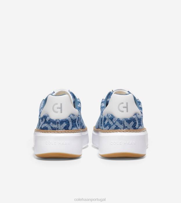 monograma denim jacquard-óptico branco calçados 8Z8F23 mulheres Cole Haan tênis grandpro topspin - Image 3