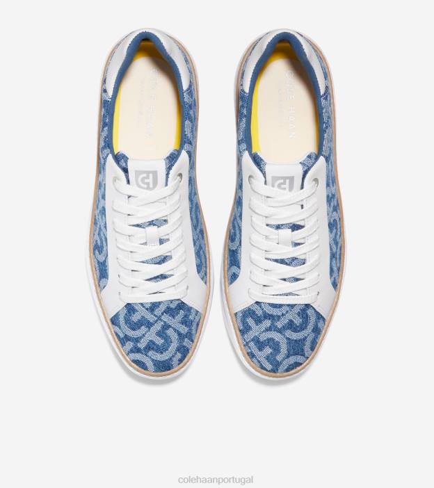 monograma denim jacquard-óptico branco calçados 8Z8F23 mulheres Cole Haan tênis grandpro topspin - Image 4