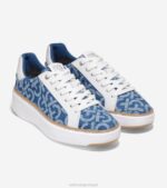 monograma denim jacquard-óptico branco calçados 8Z8F23 mulheres Cole Haan tênis grandpro topspin - Image 5