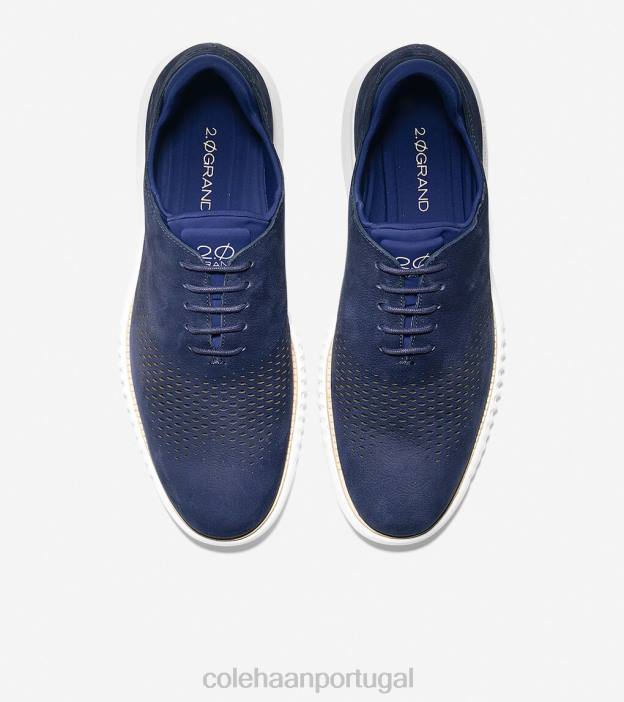 nubuck azul marinho calçados 8Z8F271 homens Cole Haan 2.zerogrand laser ponta de asa oxford - Image 4