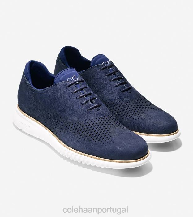 nubuck azul marinho calçados 8Z8F271 homens Cole Haan 2.zerogrand laser ponta de asa oxford - Image 5